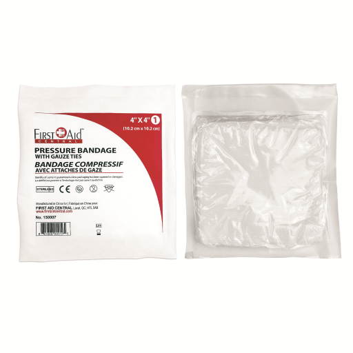Sterile Compress Pressure Bandage, 4"x4"