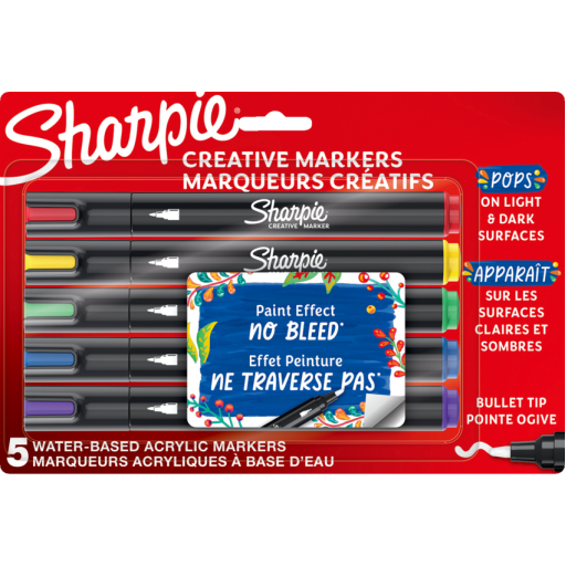 SHARPIE CREATIVE MARKER ASST 5/PK