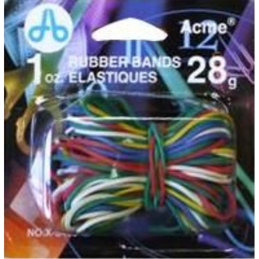 Elastic Bands 1 oz./28 g. - Assorted Colours / 
?lastiques ? 1 oz/28 g - couleurs assorties