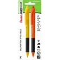 R.S.V.P. Safety Colour Barrel Ballpoint Pen Retractable, Black Ink, 2PC Pack