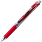 EnerGel Retractable Gel Roller, (0.7mm) Metal Tip, Red Ink