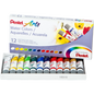 Pentel Arts Water Colours Assorted Colours, 12 Colour Pack
