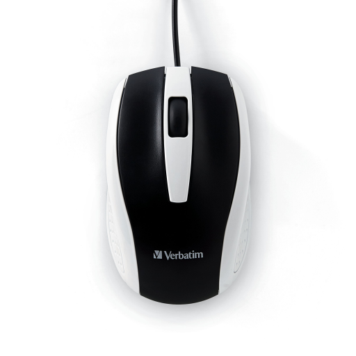 Verbatim Wired Optical Bravo Mouse - White