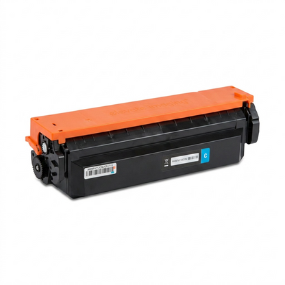 Hero product shot of the black and orange cartridge showing detailed components, gears, and markings.