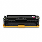 A high-resolution ecommerce hero shot of the unboxed Elevate Imaging magenta toner cartridge (remanufactured HP CF213A) centered on a pure white background.
