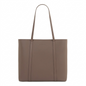 A high-resolution, centered view of the Bugatti Pure Business tote bag in pink leather against a pure white background.