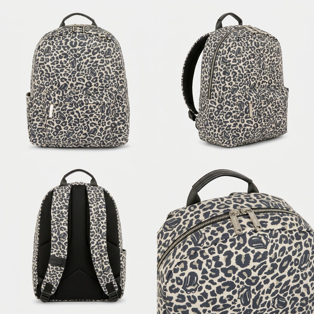 Premium multi-angle matrix view of The Rolling Stones Cult Backpack.