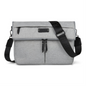 Bugatti Reborn Collection Convertible Crossbody Bag in Grey RPET Recycled Polyester – Fits 14" Laptops with RFID Protection