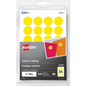 2346 Avery® Removable Colour Coding Labels for Laser and Inkjet Printers, ¾"  Yellow / Removable