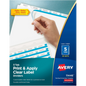 11446 INDEX MAKER CLEAR LABEL DIVIDERS, 5 TAB, 25 SETS, WHIT