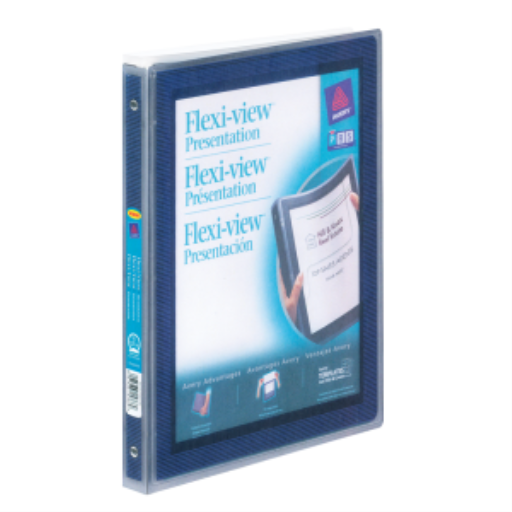 SPECIALTY PRESENTATION BINDERS, FLEXIVIEW,  1/2" BLUE