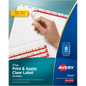 INDEX MAKER CLEAR LABEL DIVIDERS, 8 TAB, 25 SETS, WHIT