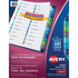 READY INDEX TABLE OF CONTENTS DIVIDERS, 24 TAB, 1 SET,