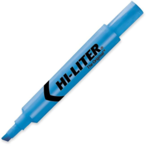 HILITER DESK STYLE, 12/BOX, FLUORESCENT BLUE, INDIVID