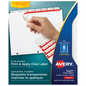 11437 INDEX MAKER CLEAR LABEL DIVIDERS, 8 TAB, 5 SETS, WHITE