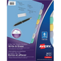 16171 WRITEON DIVIDERS, 8 TAB, 1 SET, MULTICOLOUR DURABLE