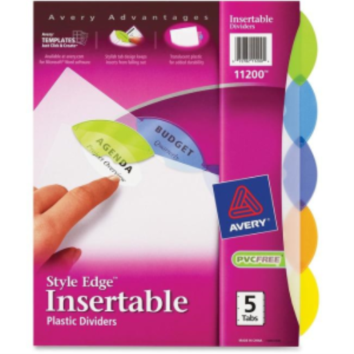 11220 BIG TAB INSERTABLE DIVIDERS, 5 TAB, 1 SET, EXTRA WIDE