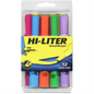 HILITER DESK STYLE, 12 PACK, ASSORTED – YELLOW, PINK,