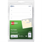 2327 Avery® File Folder Labels for Laser and Inkjet Printers, 3½" x ?  White / Permanent