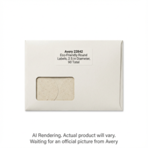 Avery Laser/Inkjet Hemp Labels, 2½" Diam., Permanent, 10 sheets/env, 90 labels/env
