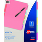 WRITEON DIVIDERS, 5 TAB, 3 SETS, MULTICOLOUR, PLAIN