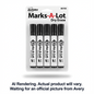 MARKS–A–LOT REGULAR WHITEBOARD MARKERS, 5 PACK, BLACK,