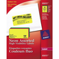 5973 HIGH VISIBILITY, 4" X 2" ASSORTED NEON COLOURS, PERMANE
