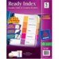 11131 READY INDEX TABLE OF CONTENTS DIVIDERS, 5 TAB, 1 SET,