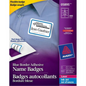 NAME BADGE LABELS, 3 3/8" X 2 1/3" BLUE BORDER, 50 SHEE