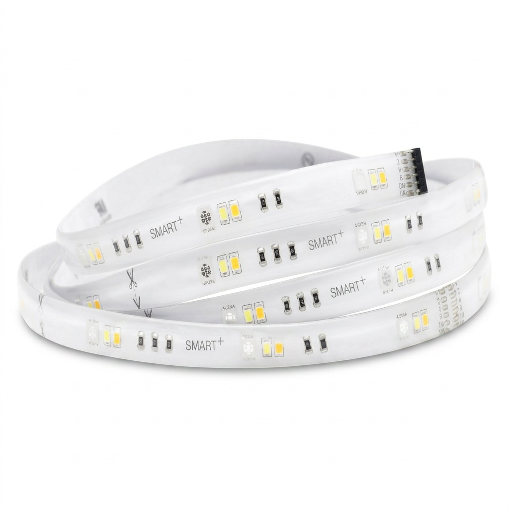 A high-resolution, centered flat lay and coil view of the LEDVANCE SMART+ WiFi Flex LED, accurately lit.