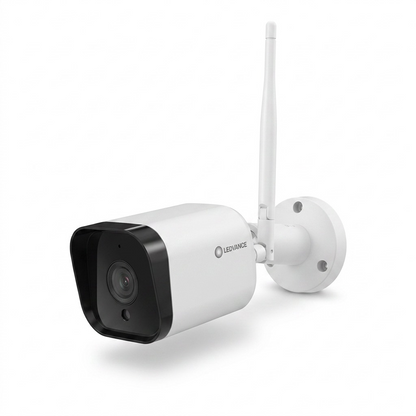 LEDVANCE SMART+ WiFi Outdoor Camera hero shot on white background, sharp and detailed.