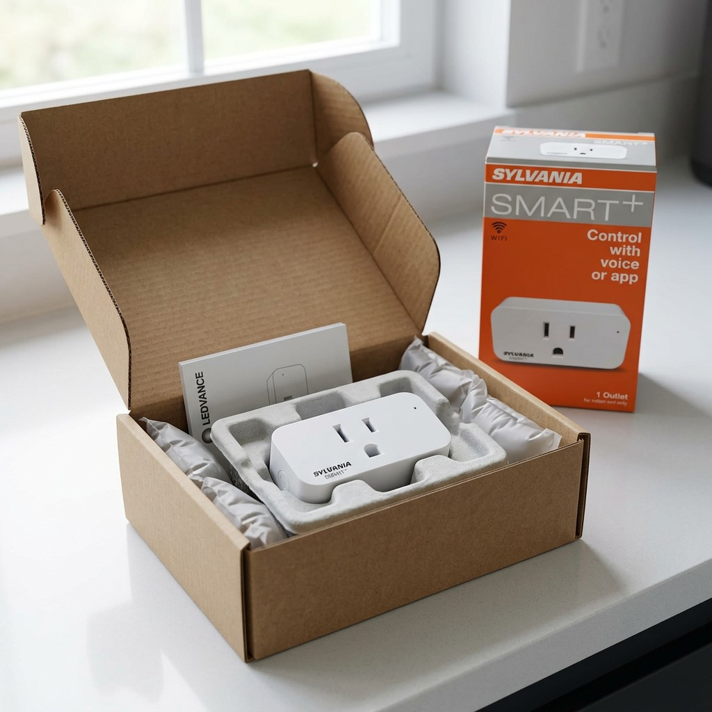 Image 7: Focus on secure packaging and damage-free delivery of the smart plug.