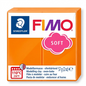 STAEDTLER Fimo Soft Tangerine 57g (2 oz) oven-bake clay block, individual hero shot.