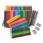 High-resolution hero shot of STAEDTLER 177-C144A6 color pencils and 510 10 sharpeners.