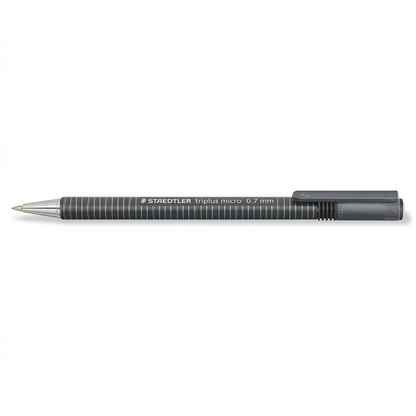 A pure high-resolution heroic shot of the STAEDTLER triplus micro mechanical pencil on a clean white background.