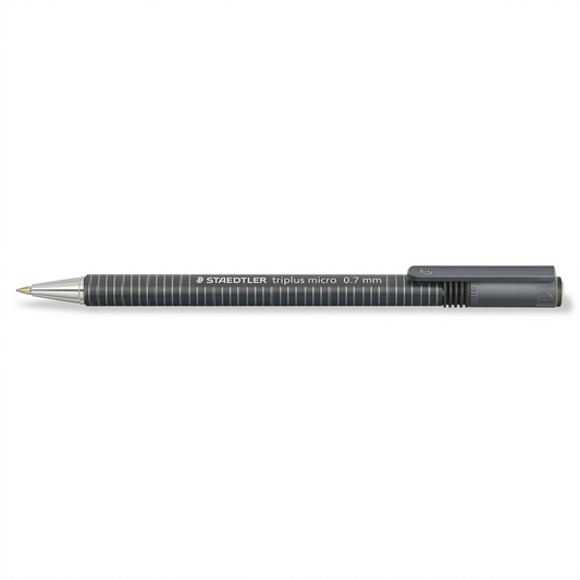 A pure high-resolution heroic shot of the STAEDTLER triplus micro mechanical pencil on a clean white background.