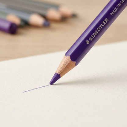 Macro photo detailing the 2.9mm colored pencil lead's smooth texture and round cross-section.