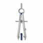 A high-resolution ecommerce hero shot of the STAEDTLER bow compass and lead tube against a pure white background.