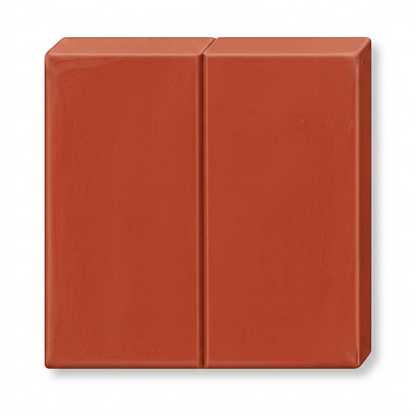 A pristine hero product photograph of the Staedtler Fimo Professional terracotta polymer clay, showing the central segment of the block from a front angle. The image is on a pure white background, with high-resolution details and a realistic look.
