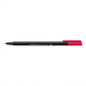 A horizontal macro-view eCommerce hero shot of the iconic black and hot-pink STAEDTLER triplus Fineliner, centered on a pure white background.