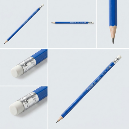 PDP visual matrix showcasing five multi-angle views of the STAEDTLER Norica HB pencil.