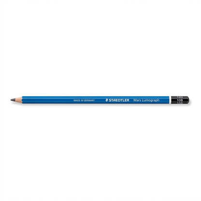 STAEDTLER Mars Lumograph 10B pencil hero shot on pure white background, showcasing all product details and markings.