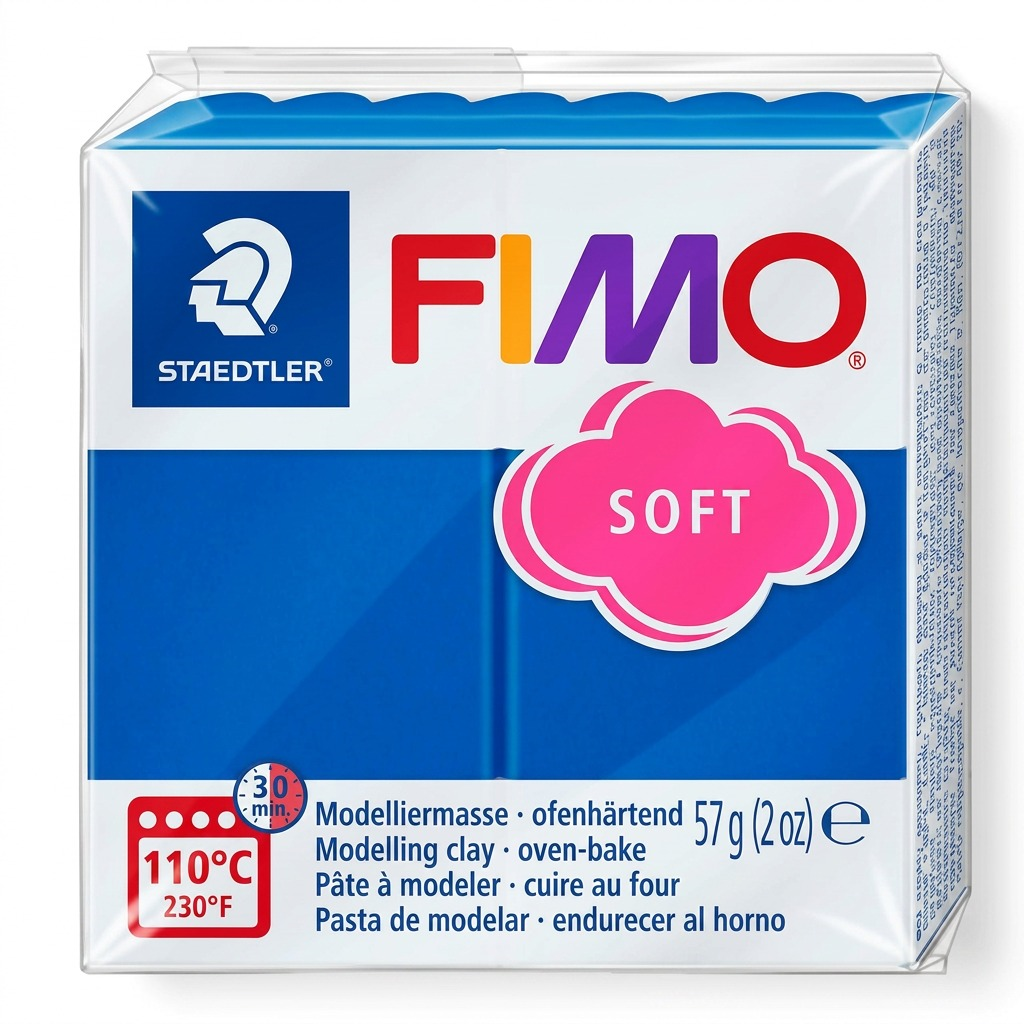 STAEDTLER Fimo Soft Pacific Blue modelling clay hero shot on clean white background.