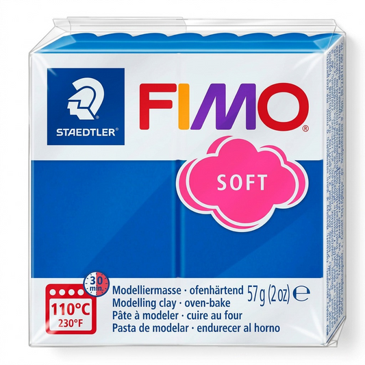 STAEDTLER Fimo Soft Pacific Blue modelling clay hero shot on clean white background.