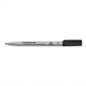 A high-resolution, pure white background product image of a single STAEDTLER Lumocolor non-permanent chisel tip marker in black (312-9).