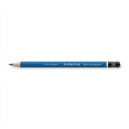 A pure, centered high-resolution hero shot of the STAEDTLER Mars Lumograph 12B pencil.