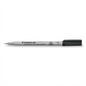High-resolution hero shot of STAEDTLER Lumocolor non-permanent superfine pen on a pure white background.