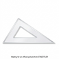 A centered, high-resolution product photograph of the clear 12-inch Staedtler 30/60 degree set square on a pure white background.