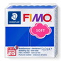 Ultra high-resolution product shot of STAEDTLER Fimo Soft Brilliant Blue modelling clay, accurately rendered.