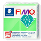 Hero shot of Staedtler FIMO Effect Neon Green modeling clay in its original retail package against white.